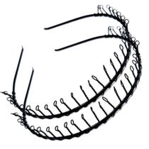 KIT 2 Tiaras de Ferro Arco Diadema Masculina Metal Arquinho Ondinhas