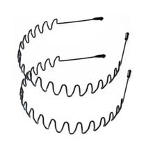 KIT 2 Tiaras de Ferro Arco Diadema Masculina Metal Arquinho Ondinhas