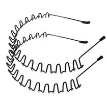 KIT 2 Tiaras de Ferro Arco Diadema Masculina Metal Arquinho Ondinhas