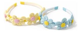 Kit 2 Tiaras Infantil Flor Crochê Silicone Inquebrável - Mais vendido - Lindo presente