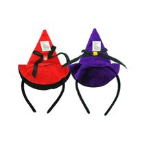 Kit 2 Tiaras Sortidas Chapéu Místico Halloween Decorado