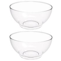 Kit 2 Tigelas 3,1L Transparente Redondas 23x10cm Salada Sobr