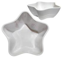Kit 2 Tigelas Bowl Melamina Estrela Branca 1,500Ml
