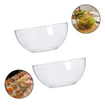 Kit 2 Tigelas Bowl Saladeira Acrílico 3000ml Cozinha 26x12cm Kit 2 Tigelas Bowl Saladeira Acrílico 3000ml Cozinha 26x12cm