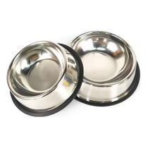 Kit 2 Tigelas Comedouros Inox Antiderrapante para Cães e Gatos Resistente, Higiênico e Fácil de Lim Kit 2 Tigelas Comedouros Inox Antiderrapante para Cães e Gatos Resistente, Higiênico e Fácil de Lim