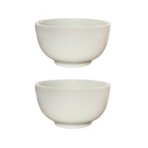 Kit 2 Tigelas / Cumbucas 600ml - Porcelana Branca Kit 2 Tigelas / Cumbucas 600ml - Porcelana Branca
