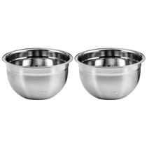 Kit 2 Tigelas Mixing Bowl De Inox Redondo 28cm Para Preparo Cozinha Salada Confeitaria XG - Ke Home Kit 2 Tigelas Mixing Bowl De Inox Redondo 28cm Para Preparo Cozinha Salada Confeitaria XG - Ke Home
