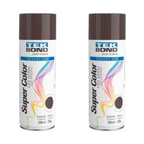 Kit 2 Tinta Aerossol Marrom Uso Geral 350 Ml/250G