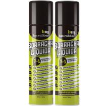 Kit 2 Tinta Borracha Líquida Preta Impermeabilizante 400ml Hm Rubber Spray