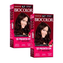 Kit 2 Tinta de Cabelo Biocolor Mini Kit Marrom Natural Irresistível 6.7