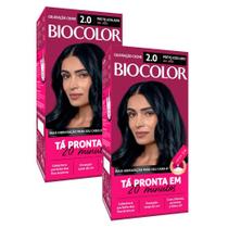 Kit 2 Tinta de Cabelo Biocolor Mini Kit Preto Azulado Incrível 2.0 Kit 2 Tinta de Cabelo Biocolor Mini Kit Preto Azulado Incrível 2.0