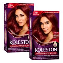 Kit 2 Tinta de Cabelo Koleston Borgonha Vibrante 4446 Kit 2 Tinta de Cabelo Koleston Borgonha Vibrante 4446