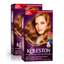 Kit 2 Tinta de Cabelo Koleston Marrom Dourado 77 Kit 2 Tinta de Cabelo Koleston Marrom Dourado 77