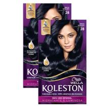 Kit 2 Tinta de Cabelo Koleston Preto Azulado 28 Kit 2 Tinta de Cabelo Koleston Preto Azulado 28