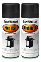 Kit 2 Tinta Spray Alta Temperatura Rust Oleum 340g Preto Fosco Kit 2 Tinta Spray Alta Temperatura Rust Oleum 340g Preto Fosco