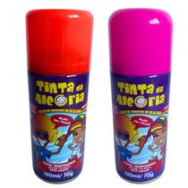 Kit 2 Tinta Spray De Cabelo Festa Carnaval Infantil Fantasia