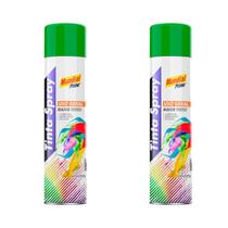 Kit 2 tinta spray mundial prime ug verde bandeira - 400ml Kit 2 tinta spray mundial prime ug verde bandeira - 400ml