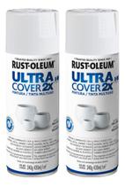 Kit 2 Tinta Spray Ultra Cover 2x Multiuso Branco Rust Oleum