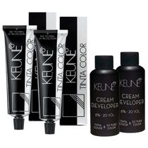 Kit 2 Tintas Color Keune 60ml + 2 Ox Cream Dev 6% 20vol 60ml Kit 2 Tintas Color Keune 60ml + 2 Ox Cream Dev 6% 20vol 60ml