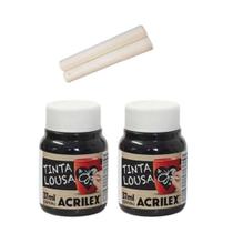 Kit 2 Tintas Lousa + Giz - Acrilex