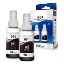 Kit 2 tintas para compativel t664 cor bk 70ml l110, l120, l200, l210, l220, l355, l365, l375, l3 Kit 2 tintas para compativel t664 cor bk 70ml l110, l120, l200, l210, l220, l355, l365, l375, l3