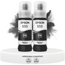 Kit 2 Tintas T555 Fotográfica Preta Pb Original Epson L8180 L8160
