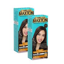 Kit 2 Tintura Creme Maxton Castanho Natural 4.0