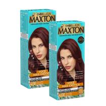 Kit 2 Tintura Creme Maxton Vermelho Borgonha 4.66