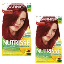 Kit 2 Tintura Creme Nutrisse Garnier Pimenta Malagueta 666 Kit