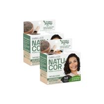 Kit 2 Tintura Pó Natucor Embelleze Castanho Escuro 3.0 Kit