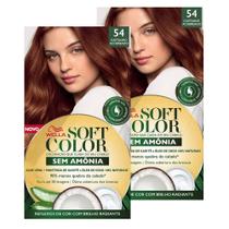 Kit 2 Tintura Soft Color Sem Amônia Castanho Acobreado 54 Kit