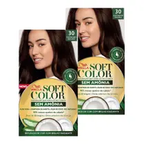 Kit 2 Tintura Soft Color Sem Amônia Castanho Escuro 30 Kit Kit 2 Tintura Soft Color Sem Amônia Castanho Escuro 30 Kit