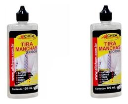 Kit 2 Tira Manchas 120ml Allchem Tecidos/roupa Sem Manchas