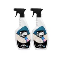 Kit 2 Tira Tinta Limpa Piso Pós Obra Reforma Sanol Pro 500ml