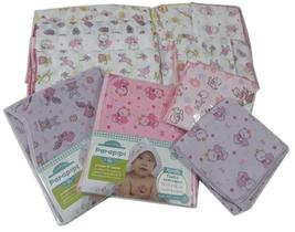 Kit 2 Toalha Banho 12 Fraldas 2 CueirosMenina Kit 2 Toalha Banho 12 Fraldas 2 CueirosMenina