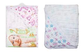 kit 2 Toalha Banho Bebe Recem Nascido Soft 85cm x 85cm Menina Rosa