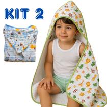 Kit 2 Toalha de Banho 100% Algodão Menino M