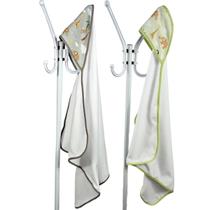 Kit 2 Toalha de Banho Bebê Dupla Face com Capuz Estampado Forrado Super Absorvente 70x70 cm - Mãe e Filho Enxovais