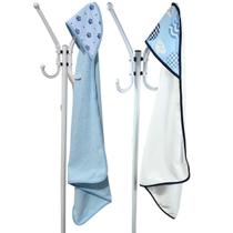 Kit 2 Toalha de Banho Bebê Dupla Face com Capuz Estampado Forrado Super Absorvente 70x70 cm - Mãe e Filho Enxovais
