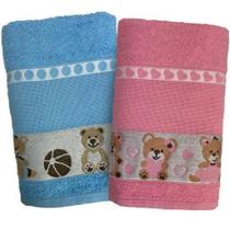 Kit 2 Toalha De Banho Infantil Rosa E Azul Ponto Cruz Faap Kit 2 Toalha De Banho Infantil Rosa E Azul Ponto Cruz Faap