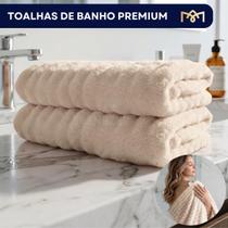 Kit 2 Toalha De Banho Jade Excelente Absorção Maciez Superior Sofisticado 70x140cm Premium