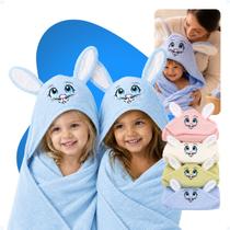 Kit 2 Toalha De Bebe Infantil Macia Capuz Grande Orelhinha Kit 2 Toalha De Bebe Infantil Macia Capuz Grande Orelhinha