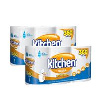 Kit 2 Toalha de Papel Jumbo Folha Dupla Kitchen 360
