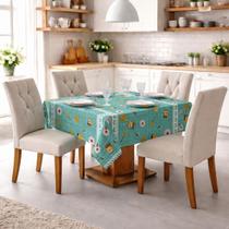 Kit 2 Toalha para Mesa Quadrada Estampada Oxford para 4 Cadeiras 1,45 x 1,45 Premium