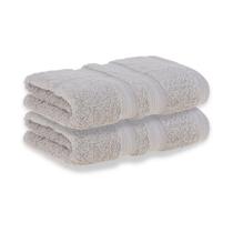 Kit 2 Toalha Rosto Bege Buddemeyer Algodão Egípcio Penteado