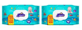 Kit 2 Toalha Umedec Estrelinhas Wipes Care 120Un - Hygieline