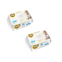 Kit 2 Toalha Umedecida Mili Love & Care 96 Unidades - Mili