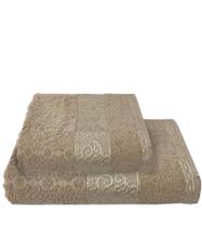 Kit 2 Toalhas (1 Banho E 1 Rosto) Grande Gigante - Bege