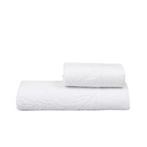 Kit 2 Toalhas Atlântica Savana Banhão 150x80cm e Rosto Algodão Off White Premium Macia