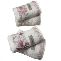 Kit 2 Toalhas Banho e 2 Toalhas De Rosto Karsten Yuna